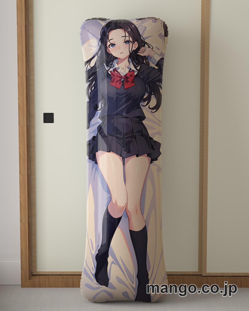 アニメ抱き枕カバー黒髪ロングJK大型クッションキャラクターグッズPVC製コレクション用 等身大 抱き枕 空気ビニール製 キャラクターグッズ