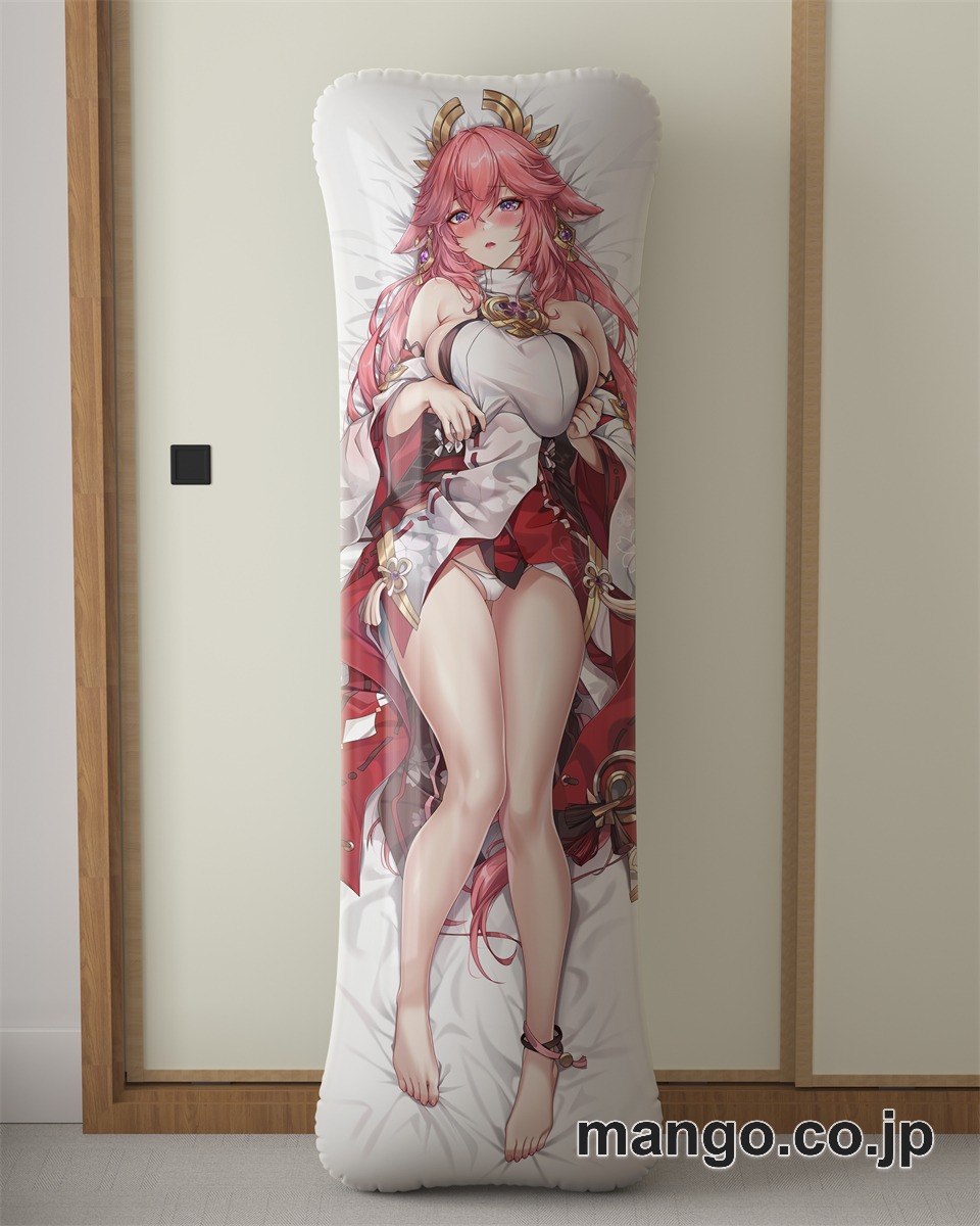 アニメ抱き枕カバー【原神】八重神子大型クッションキャラクターグッズPVC製コレクション用 等身大 抱き枕 空気ビニール製 キャラクターグッズ