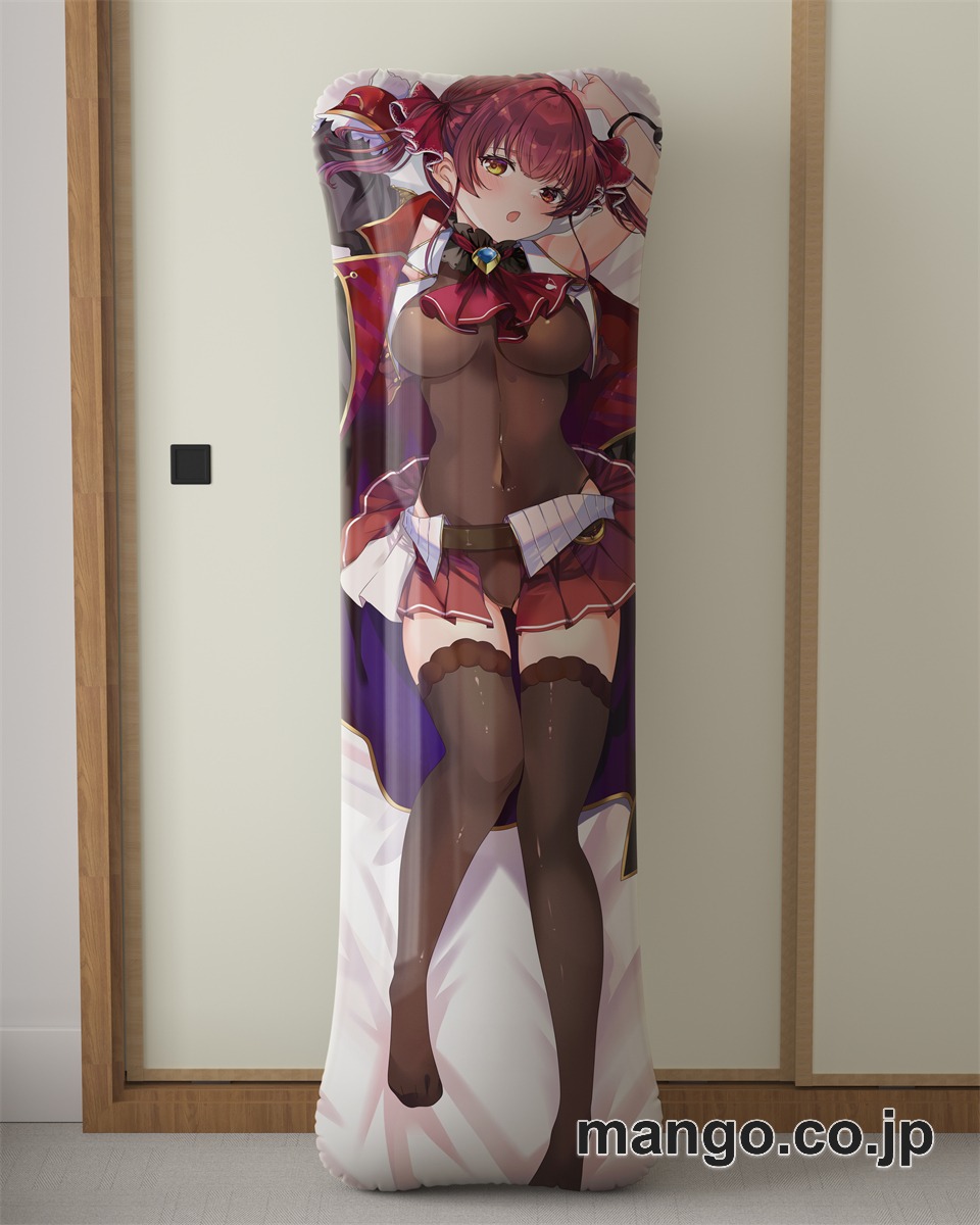 アニメ抱き枕カバー【バーチャルYoutuber】マリン船長大型クッションキャラクターグッズPVC製コレクション用｜空気ビニール製 等身大抱き枕 コレクション向けグッズ
