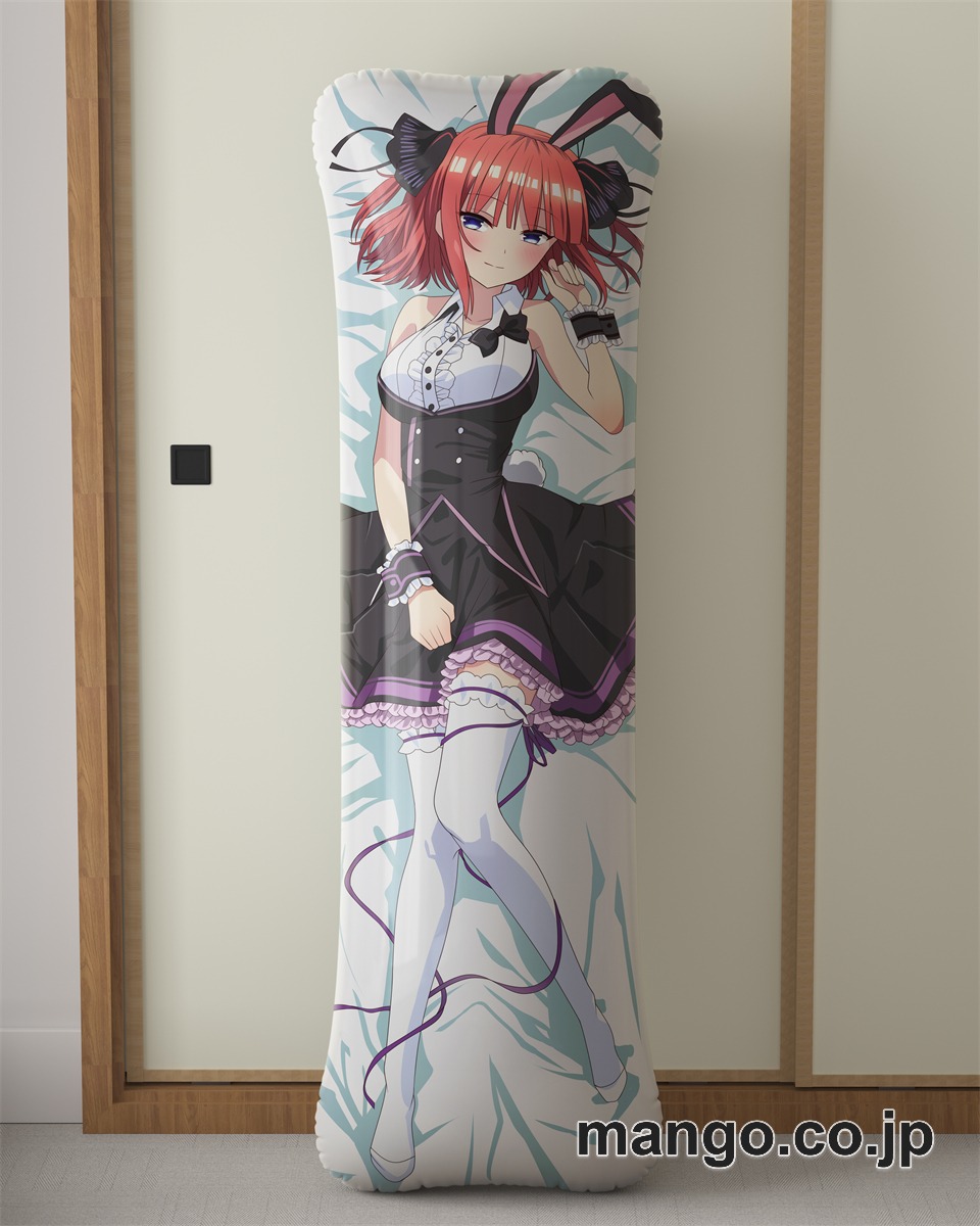 アニメ抱き枕カバー五等分の花嫁バニーガール中野二乃大型クッションキャラクターグッズPVC製コレクション用 ビッグサイズ 等身大クッション 立体キャラクターアイテム
