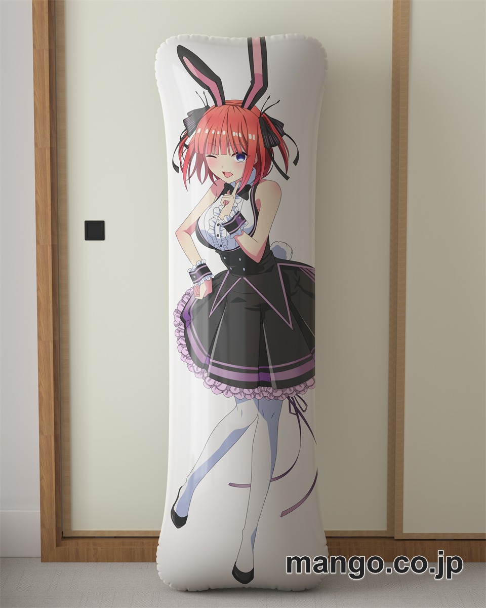アニメ抱き枕カバー五等分の花嫁バニーガール中野二乃大型クッションキャラクターグッズPVC製コレクション用 ビッグサイズ 等身大クッション 立体キャラクターアイテム 2