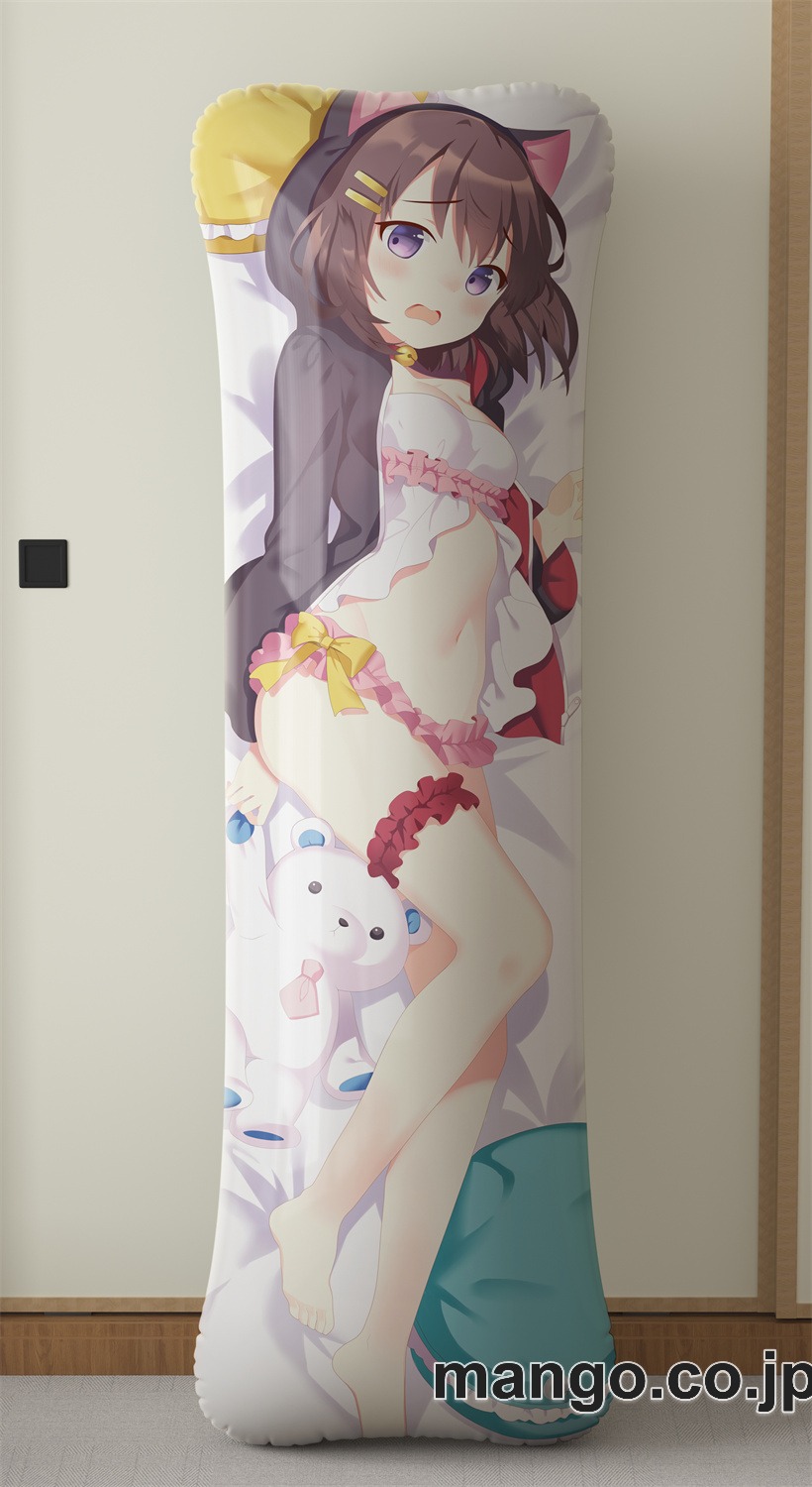 アニメ抱き枕カバー白熊さん＆黒猫ちゃん大型クッションキャラクターグッズPVC製コレクション用