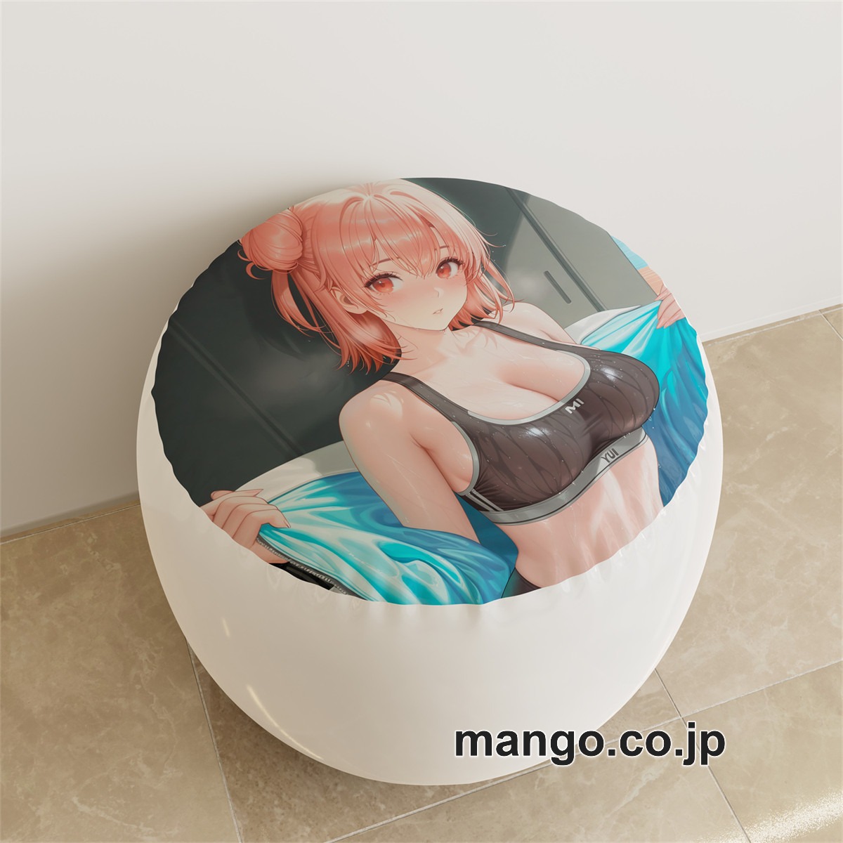 PVC ラウンドスツール アニメ キャラクター【由比ヶ浜結衣】水着pvcスツールPVC製 キャラクターグッズ コレクション用 2