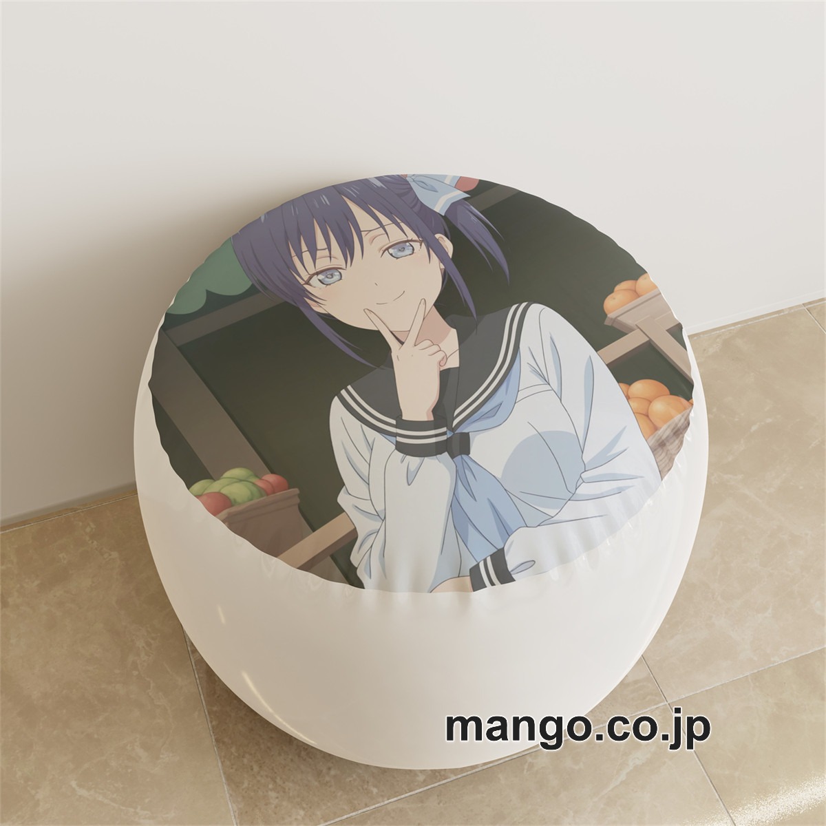 PVC ラウンドスツール アニメ キャラクター【カノジョも彼女】水瀬渚pvcスツールPVC製 キャラクターグッズ コレクション用 2