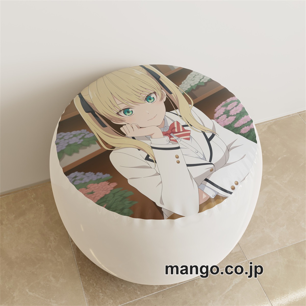 PVC ラウンドスツール アニメ キャラクター【カノジョも彼女】星崎理香pvcスツールPVC製 キャラクターグッズ コレクション用 2