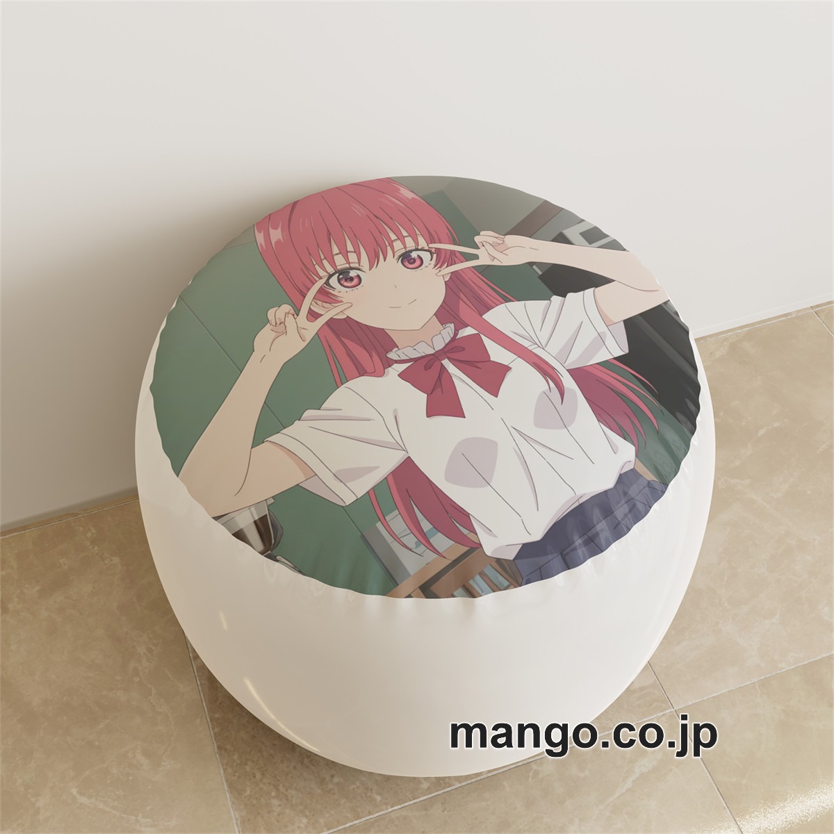 PVC ラウンドスツール アニメ キャラクター【カノジョも彼女】佐木咲pvcスツールPVC製 キャラクターグッズ コレクション用 2