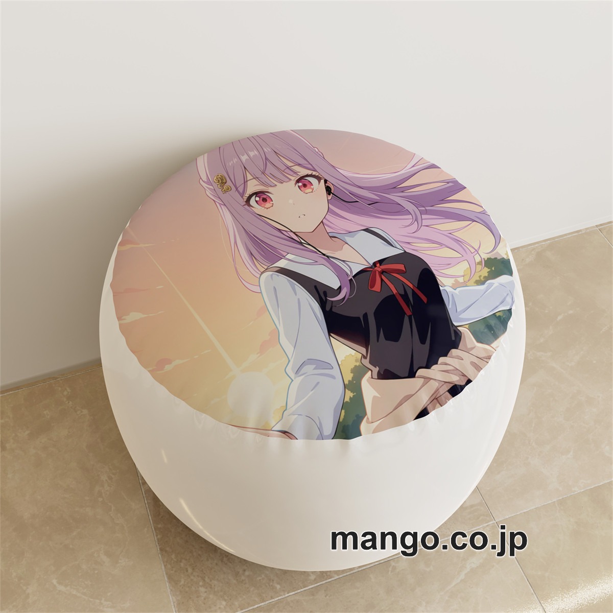 PVC ラウンドスツール アニメ キャラクター【ミア・アデナウアー】聖女pvcスツールPVC製 キャラクターグッズ コレクション用 2