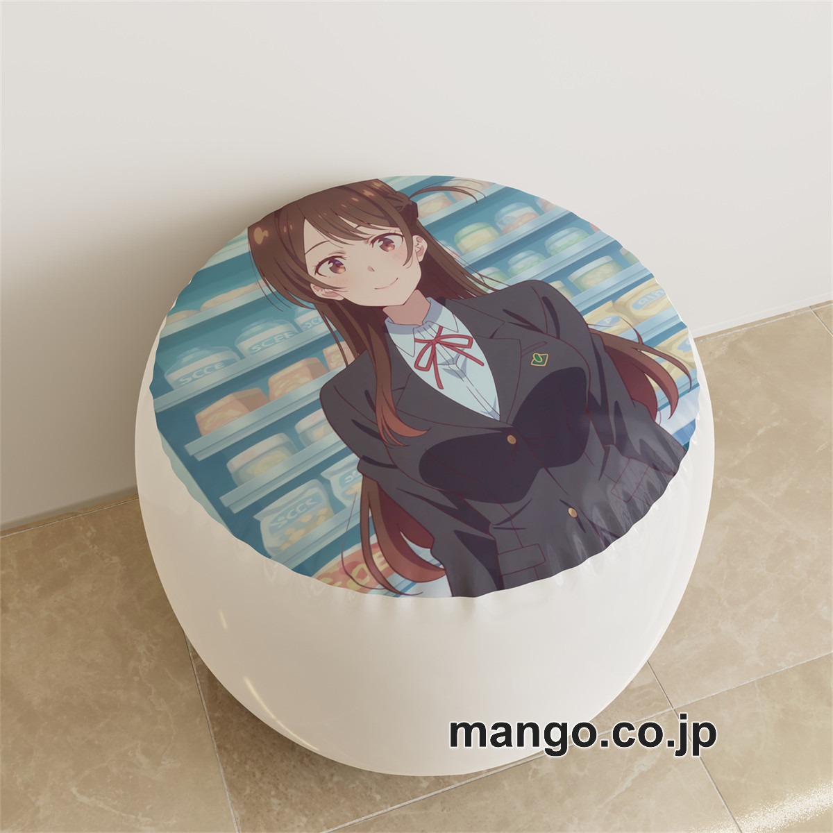 PVC ラウンドスツール アニメ キャラクター【彼女、お借りします】水原千鶴pvcスツールPVC製 キャラクターグッズ コレクション用